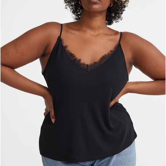 H&M Lace Trimmed Camisole Top XS - Picture 1 of 2